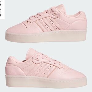 Adidas Men's Rivalry Lux Low Shoes In Sandy Pink Size 6.5